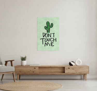 Poster de plantas cacto com texto engraçado - TenStickers