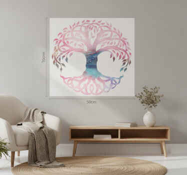 Poster árboles vinilo decorativo árbol celtas - TenVinilo