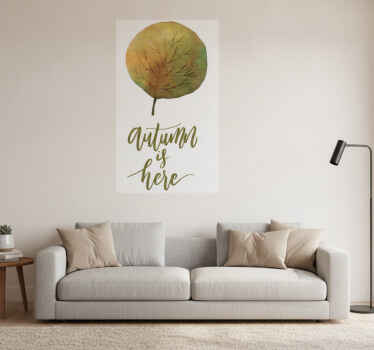 Poster árboles vinilos otoño ha llegado - TenVinilo