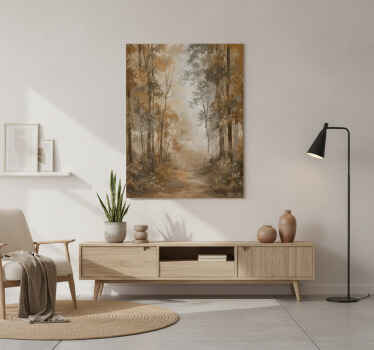 Poster árboles bosque Ámbar en otoño - TenVinilo