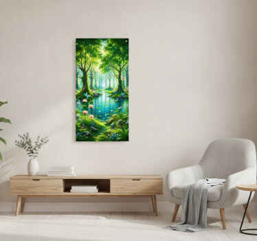 Poster árboles mural de hadas caprichosas - TenVinilo