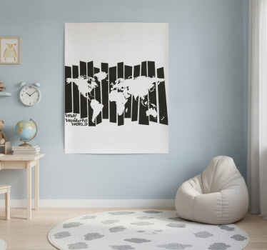 Poster do mapa mundial vinil retro do mundo - TenStickers
