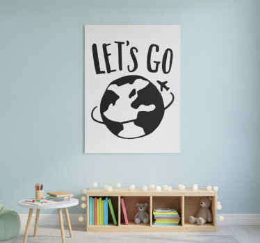 Poster mapamundi el mundo vamos - TenVinilo