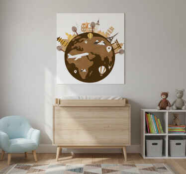 Poster mapamundi mapa mundi vintage - TenVinilo