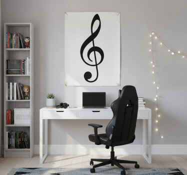 Poster musicales vinilos pared nota musical - TenVinilo
