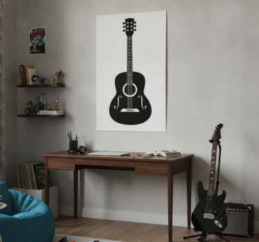 Poster musicales vinilo decorativo guitarra acústica - TenVinilo