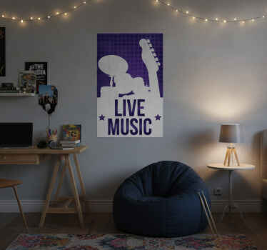 Poster musicales vinilo decorativo música de vida - TenVinilo