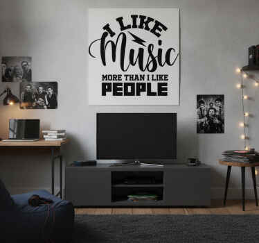 Poster musicales me gusta más la música que la gente - TenVinilo