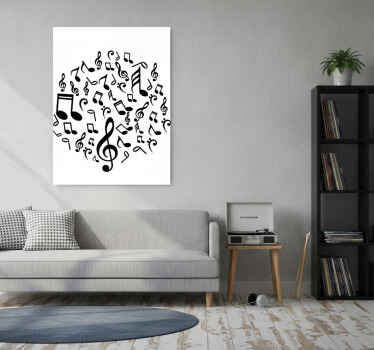 Poster musicales vinilo notas musicales - TenVinilo