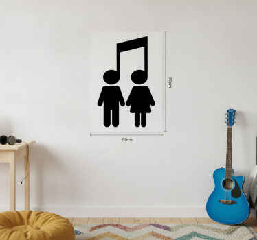 Poster musicales vinilo iconos de notas musicales - TenVinilo