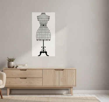Poster vintage vinilo decorativo maniquí clásico - TenVinilo