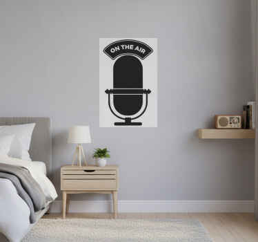 Poster vintage vinilo decorativo al aire radio - TenVinilo
