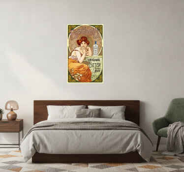 Poster vintage vinilo decorativo estilo modernista - TenVinilo