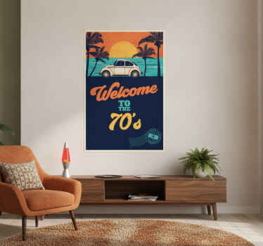 Poster vintage bienvenido a los 70 sticker - TenVinilo