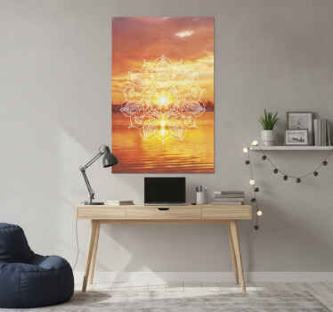 Poster paisajes mandala de caída del sol - TenVinilo