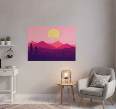 Poster paisajes mural estético de atardecer - TenVinilo