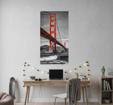 Poster paisajes vinilo decorativo puente golden gate - TenVinilo