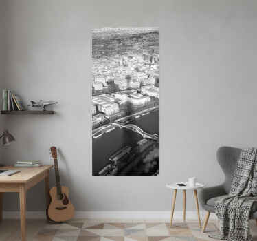 Poster paisajes vinilo nevera sombra torre eiffel - TenVinilo