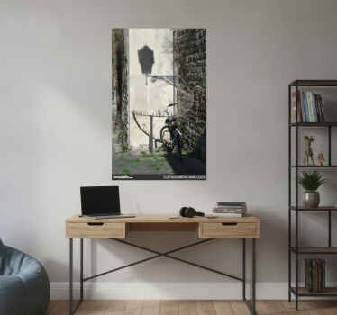 Poster paisajes vinilo sombra farola y bicicleta - TenVinilo