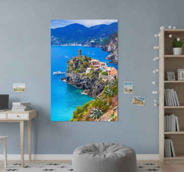 Poster paisajes realista italiano cinque terre - TenVinilo