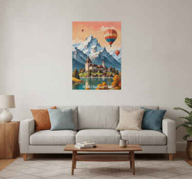 Plagát krajiny chateau d'oex - Tenstickers