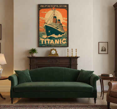 Poster vintage viaje inaugural del titanic - TenVinilo