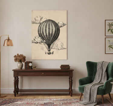 Poster vintage globo aerostático antiguo - TenVinilo