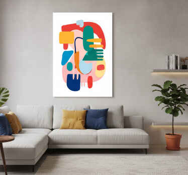 Poster abstrakt mit bunten formen - TenStickers