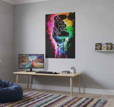Gaming poster gamer explosion - TenStickers