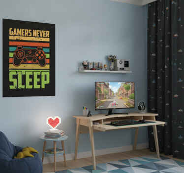 Gaming poster im retro design - TenStickers