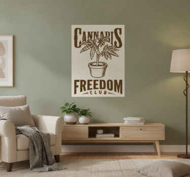 Poster text cannabis klubb - Tenstickers