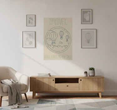 Poster text minimalistisk luftballong - Tenstickers