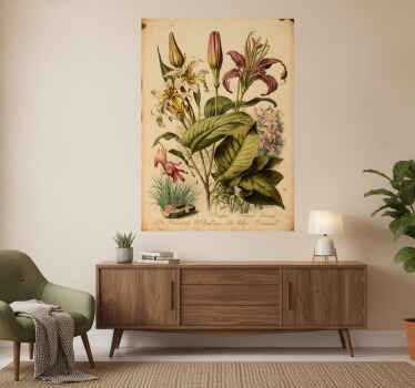 Affiche plantes impression botanique vintage - TenStickers