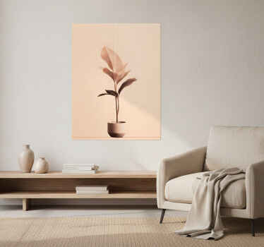 Affiche plantes plante verticale aux couleurs beiges - TenStickers