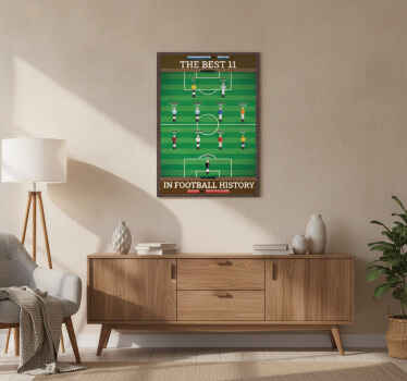 Poster fútbol el mejor 11 de la historia - TenVinilo