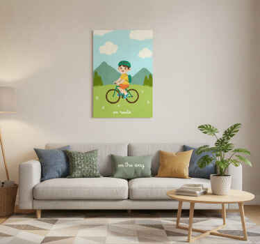 Cycling poster on the way - TenStickers