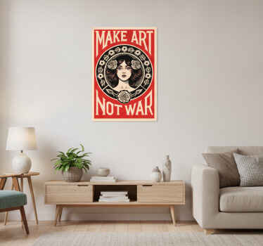 Art poster make art not war - TenStickers