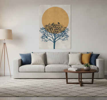 Art poster of a tree at sunrise - TenStickers