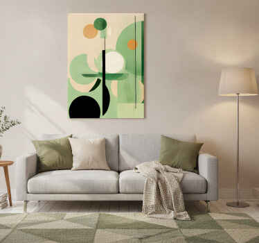 Art poster of green figures - TenStickers