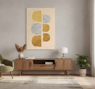 Golden abstract art poster - TenStickers