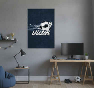 Football poster with custom name design - TenStickers