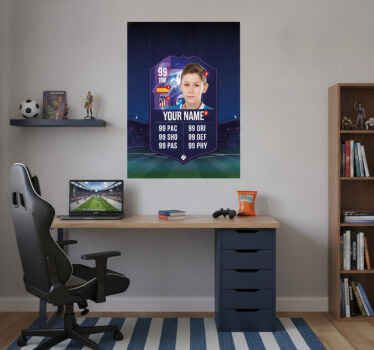 Football poster soccer player card - TenStickers