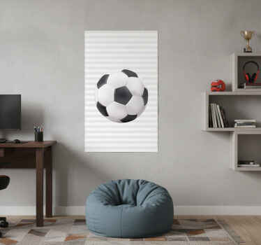 Football poster with black and white ball design - TenStickers
