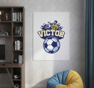 Football poster customizable kids room ball - TenStickers