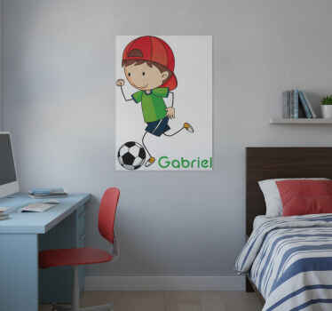 Football poster customizable child ball - TenStickers