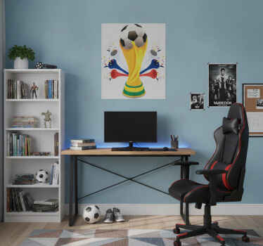 Poster fútbol vinilo balón copa del mundo - TenVinilo
