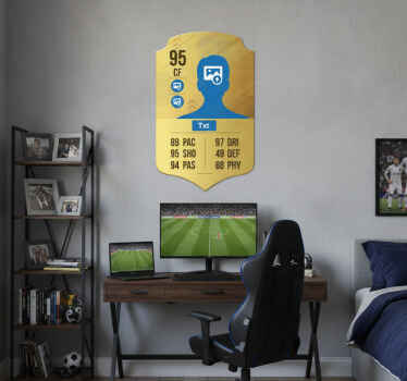 Poster fútbol tarjeta personalizada de walkout - TenVinilo