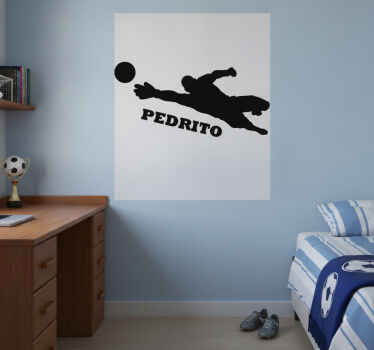 Poster fútbol portero de vinilo personalizable - TenVinilo