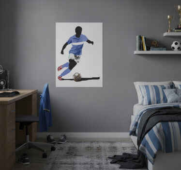Poster fútbol vinilo decorativo jugador de fútbol - TenVinilo