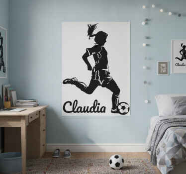 Football poster featuring named female player - TenStickers